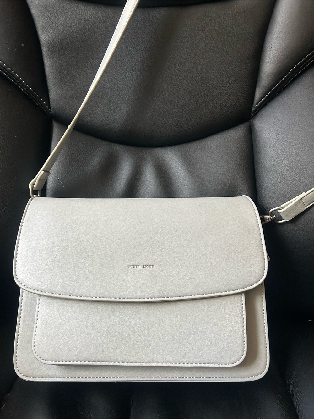 Pixie Mood Off-White Flap Crossbody Bag